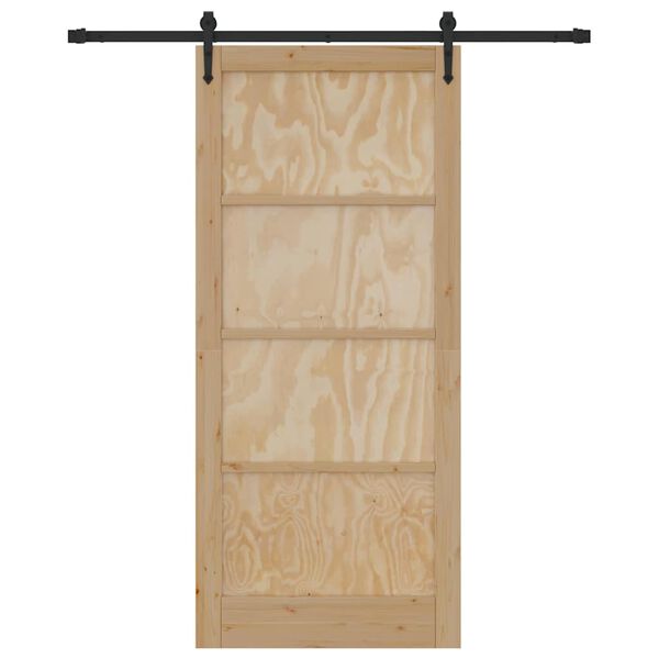 vidaXL Sliding Door ORKDAL Brown 93 x 211 cm Solid Pine Wood