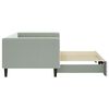 vidaXL Daybed with Trundle without Mattress Light Grey 90x190 cm Single