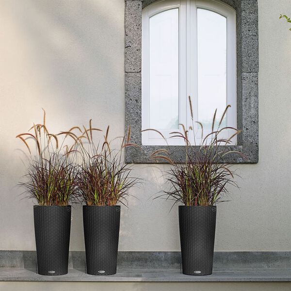 LECHUZA Planter CILINDRO Cottage 32 ALL-IN-ONE Diameter 32 cm Granite