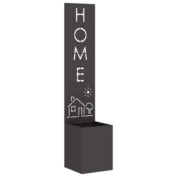 vidaXL Garden Privacy Screen Black 32 x 140 cm Cold-rolled steel