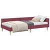 vidaXL Corner Bed Frame with Headboard Wine Red 90 x 190 cm Fabric