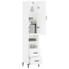 vidaXL Highboard White 34.5x34x180 cm Engineered Wood