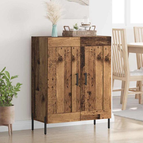 vidaXL Sideboard Old Wood 69.5 x 34 x 90 cm Engineered Wood and Iron