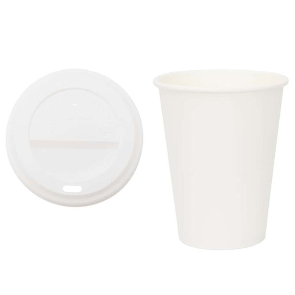 vidaXL Paper Coffee Cups with Lids 1000 pcs 12oz 300ml
