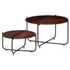 vidaXL Coffee Table | Brown | Solid Sheesham wood and steel | Small to Medium