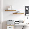 vidaXL Wall Shelf 2 pcs Beige 60 x 23.5 x 4 cm Engineered Wood