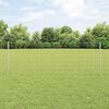 vidaXL Fence with Post Silver 0.8 x 50 m Steel