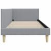 vidaXL Corner Bed Frame Light Grey 100 cm x 200 cm Velvet