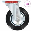 vidaXL 8 pcs Swivel Casters 160 mm