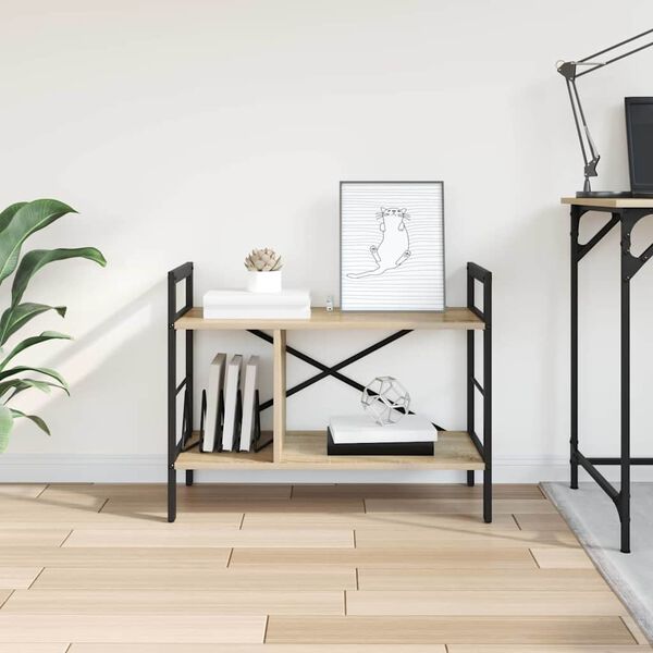 vidaXL Bookshelf Sonoma Oak 75 x 30 x 58.5 cm Engineered Wood