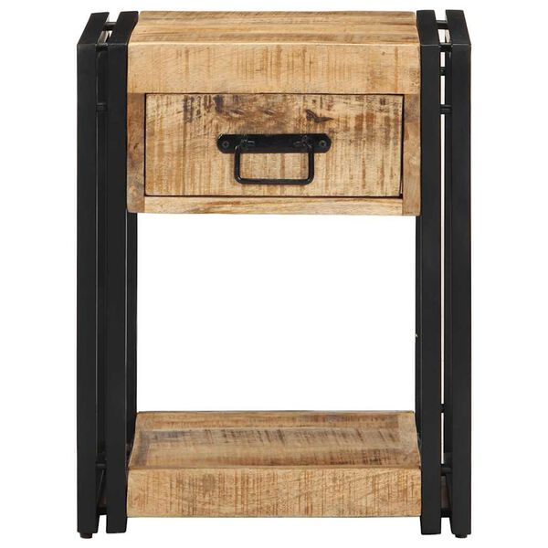vidaXL Bedside Cabinets 2 pcs 40x35x50 cm Solid Rough Wood Mango