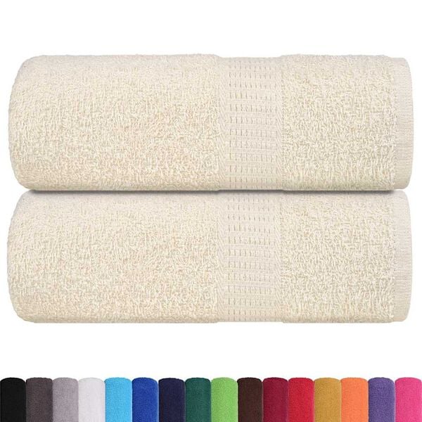 vidaXL Wash Towels "FROGN" 2 pcs Cream 30x30 cm 360 gsm