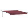 vidaXL Automatic Retractable Awning with LEDs Burgundy 300x250 cm