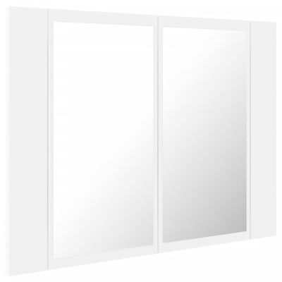 vidaXL LED Bathroom Mirror Cabinet White 60x12x45 cm Acrylic