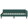 vidaXL Corner Bed Frame Dark Green 80 cm x 200 cm Velvet