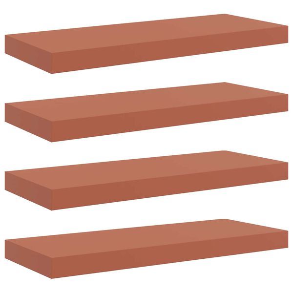 vidaXL Wall Shelf 4 pcs Red 60 x 23 x 4 cm Engineered Wood