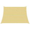 vidaXL Sunshade Sail 3 / 4 x 3 m HDPE Rectangular Yellow and White