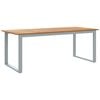 vidaXL Garden Table Grey 200 x 90 x 75 cm Solid Acacia Wood