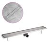 vidaXL Linear Shower Drain 830x140 mm Stainless Steel