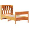 vidaXL Bookcase Bed without Mattress Wax Brown 75x190 cm Small Single Solid Wood Pine