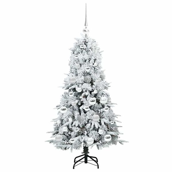 vidaXL Artificial Hinged Christmas Tree Green 120 cm PE and PVC