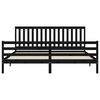 vidaXL Bed Frame without Mattress Black 200x200 cm Solid Wood