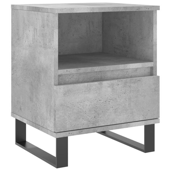 vidaXL Bedside Cabinet Concrete Grey 40x35x50 cm Engineered Wood