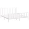 vidaXL Bed Frame without Mattress White 180x200 cm Super King Solid Wood Pine