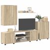 vidaXL TV Cabinet Set Wall-mounted 4 pcs Sonoma Oak Engineered wood
