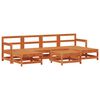 vidaXL Garden Lounge Set 7 pcs Wax Brown Solid Pine Wood