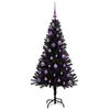 vidaXL Christmas Tree with 150 LEDs with Stand Black 150 cm PVC