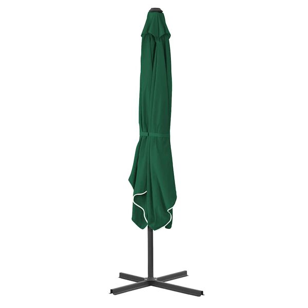vidaXL Garden Parasol with Steel Pole 250x250 cm Green