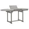 vidaXL Garden Table | Grey with grey wash finish | Solid acacia wood