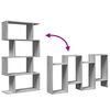 vidaXL Room Divider Bookcase 4-Tier Grey Sonoma 70x24x129 cm Engineered Wood