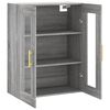 vidaXL Wall Mounted Cabinet Grey Sonoma 69.5x34x90 cm