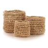 vidaXL Storage Basket Set 3 Pieces Braided Jute Natural