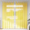 vidaXL Voile Curtains with Rod Pockets 2 pcs Yellow