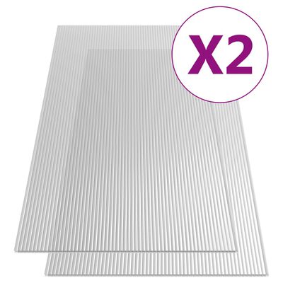 vidaXL Polycarbonate Sheets 2 pcs 10 mm 150x65 cm