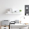 vidaXL Floating Wall Shelf White 90x23.5x3.8 cm MDF