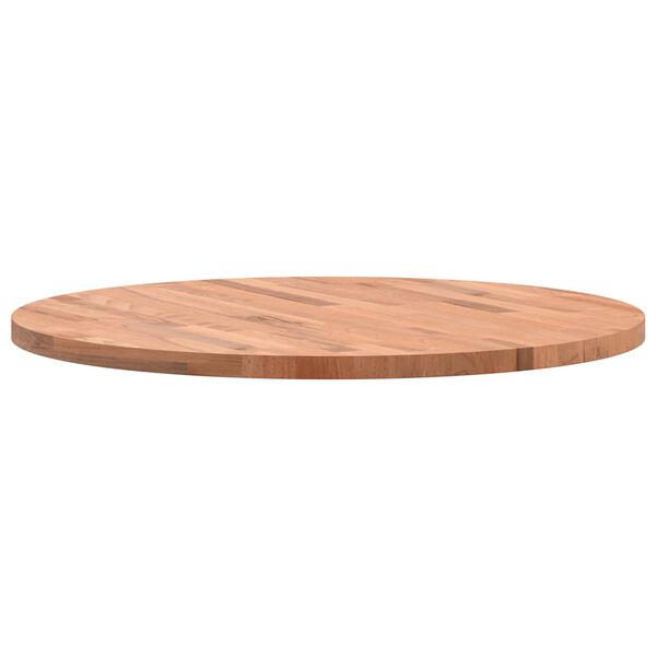 vidaXL Table Top &Oslash;70x2.5 cm Round Solid Wood Beech