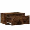 vidaXL Wall-mounted Bedside Cabinet with LED Lights Smoked Oak