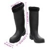 vidaXL Rian Boots with Removable Socks Black Size 45 PVC