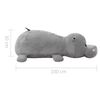 vidaXL Hippo Cuddly Toy Plush Grey