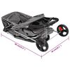 vidaXL Folding Dog Stroller Grey 80x46x98 cm Oxford Fabric