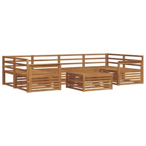 vidaXL Outdoor Sofa Set 7 pcs Natural Solid Acacia Wood