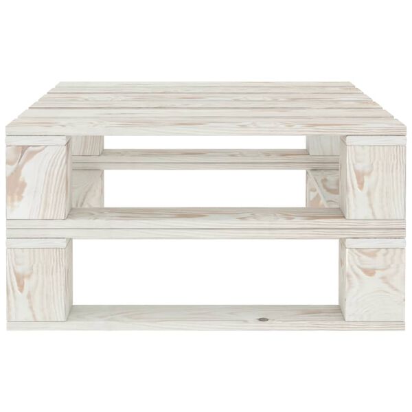 vidaXL 5 Piece Garden Pallets Lounge Set Wood White