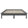 vidaXL Bed Frame without Mattress Grey 120x200 cm Solid Wood
