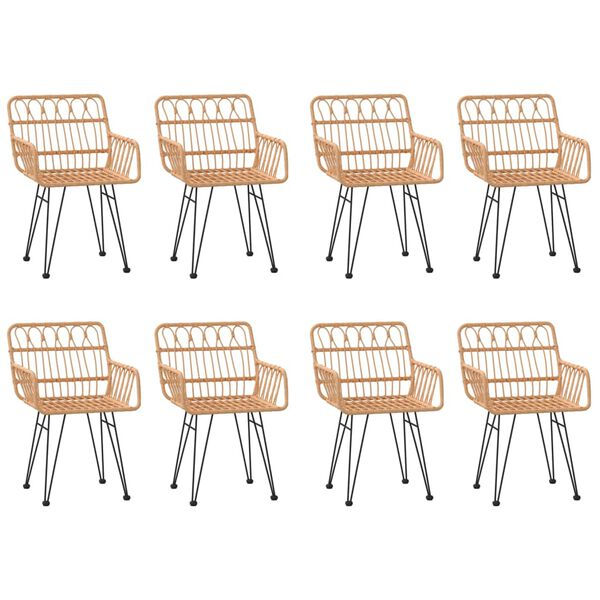 vidaXL 9 Piece Garden Dining Set Poly Rattan