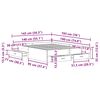 vidaXL Bed Frame with Drawer Old Wood 140 x 190 cm Engineered Wood