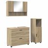 vidaXL Bathroom Furniture Set 3 pcs Sonoma Oak
